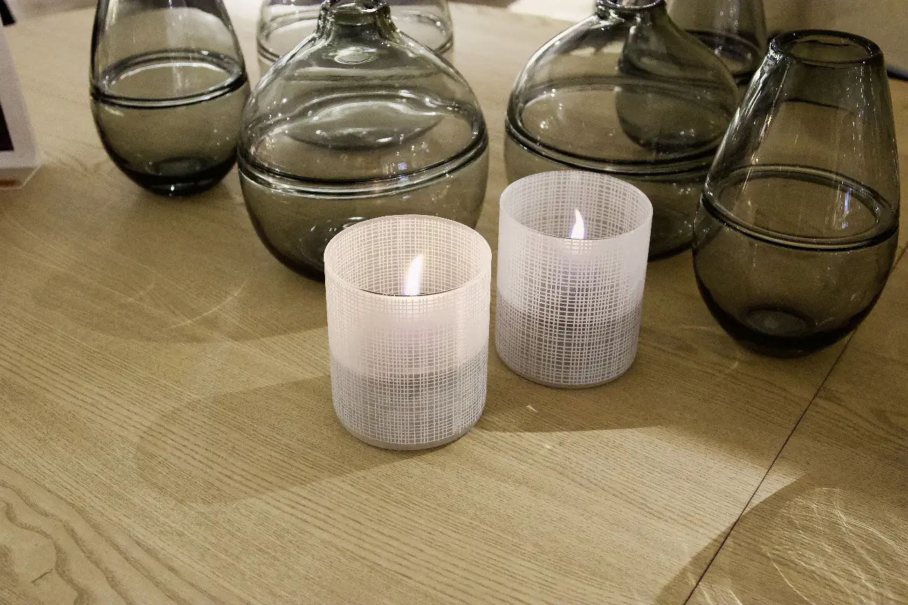 Tenderflame Tischfeuer Lilly Sandstrahloptik weiß weiß