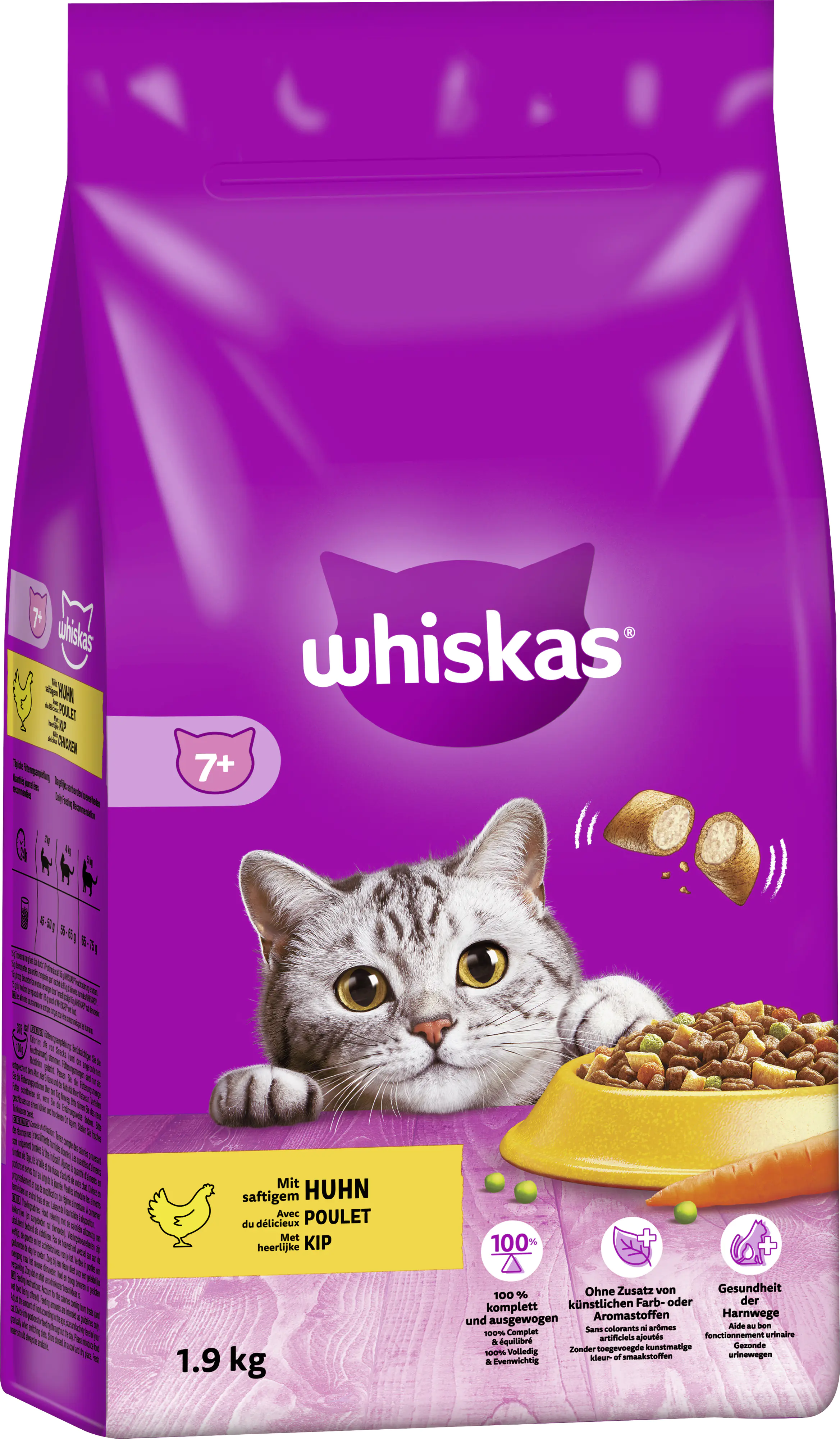WHISKAS® Beutel Trocken Senior mit Huhn 1,9 kg 1,9 kg