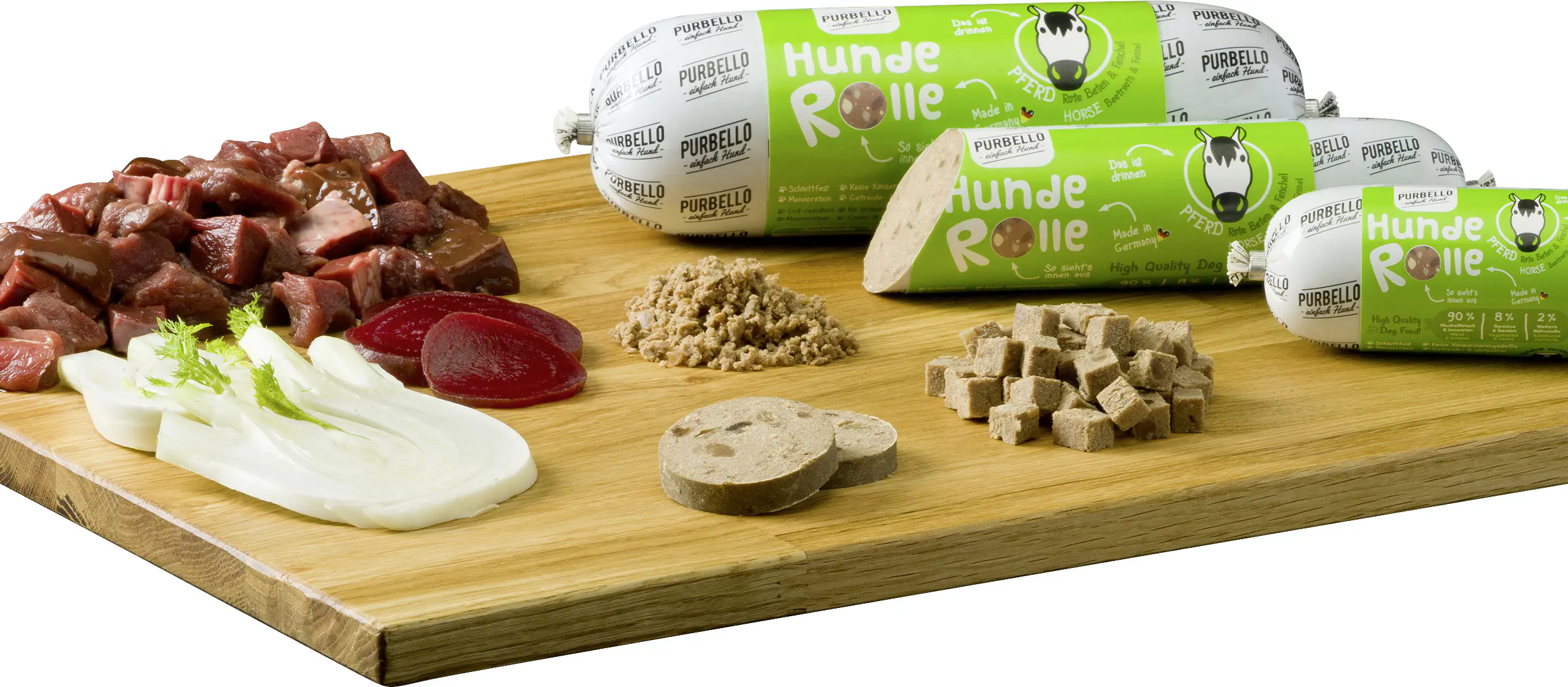 Purbello Hundefutter Rolle Adult getreidefrei 400 g Pferd