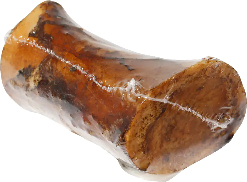 Beeztees getrocknetes Rindermarkknochen in Folie, Länge 10 cm