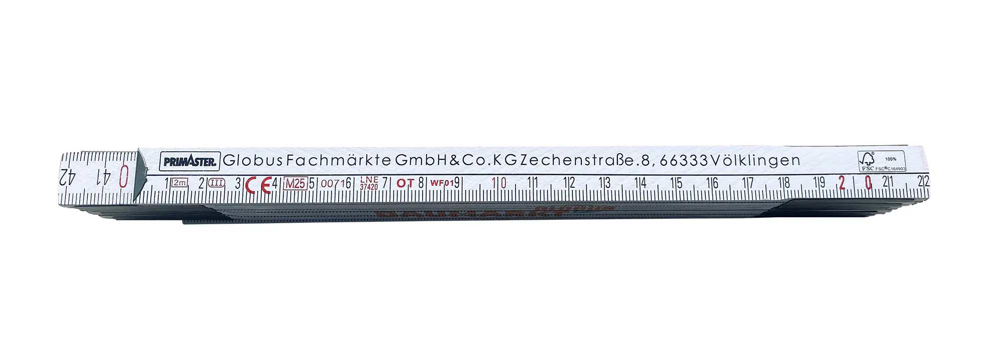Globus Baumarkt Zollstock Gliedermaßstab Holz 2 Meter