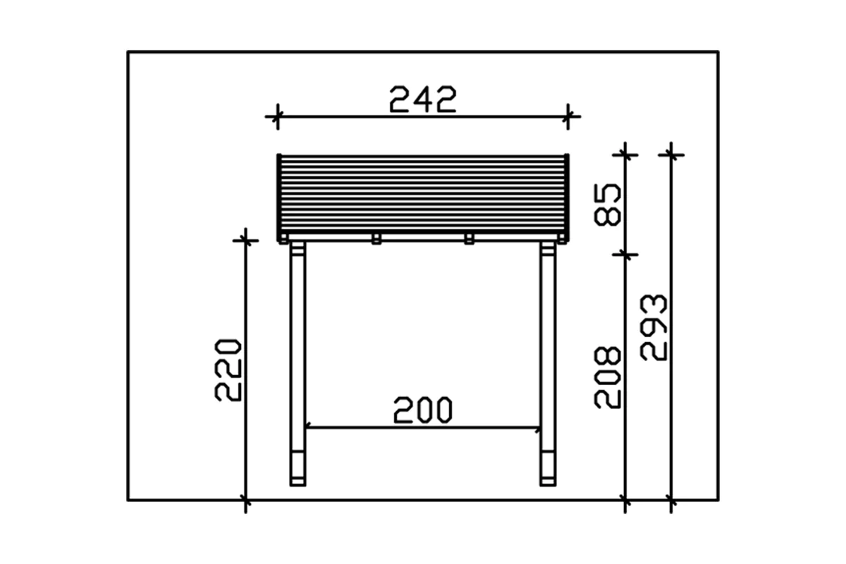 SKAN HOLZ Vordach Paderborn Typ 2 242 x 156 cm, lasiert in Schiefergrau SKAN HOLZ Vordach Paderborn Typ 2 242 x 156 cm, lasiert in Schiefergrau
