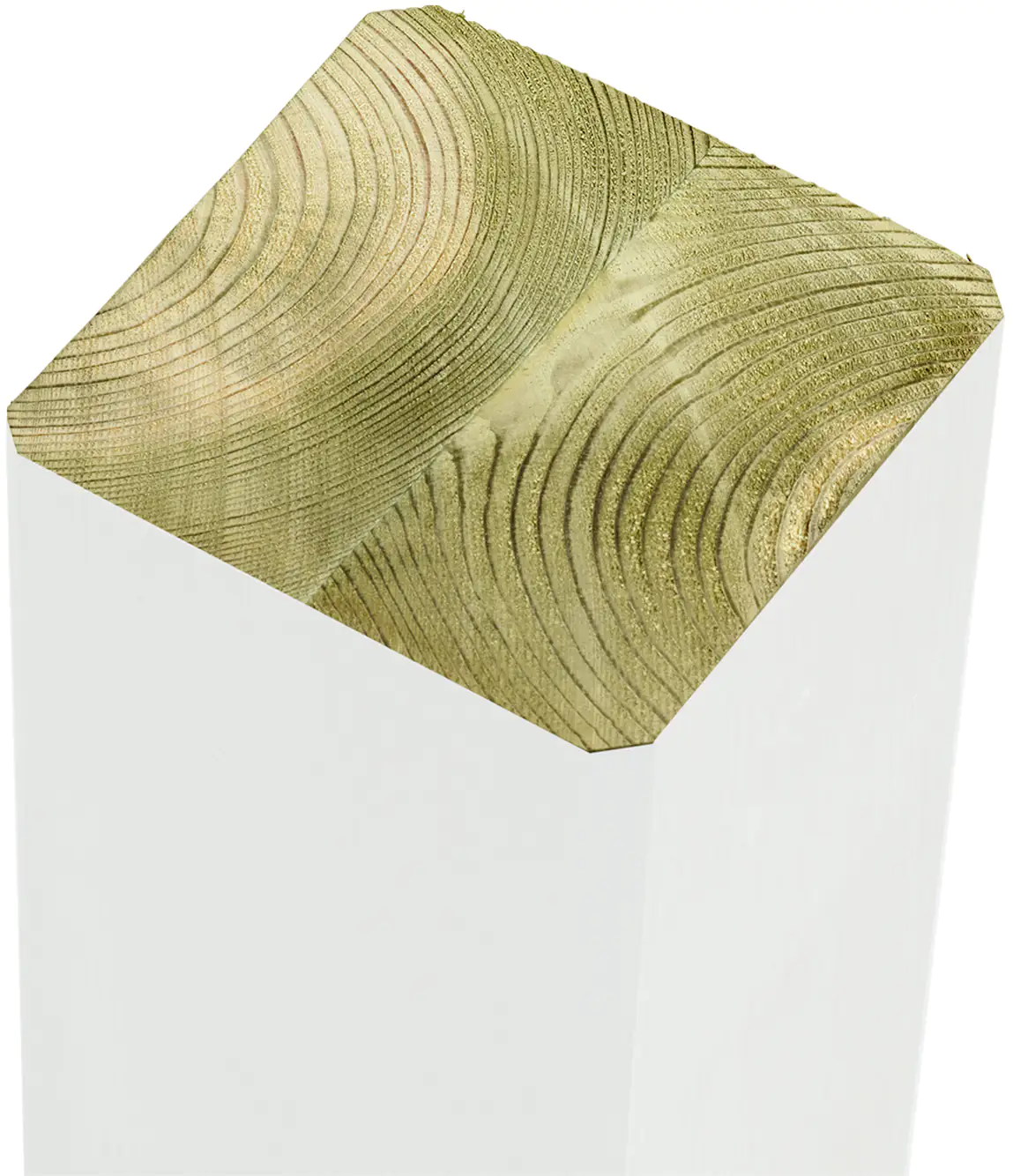 Plus Premium Leimholzpfosten mit Kopfrundung  9 x 9 x 98 cm