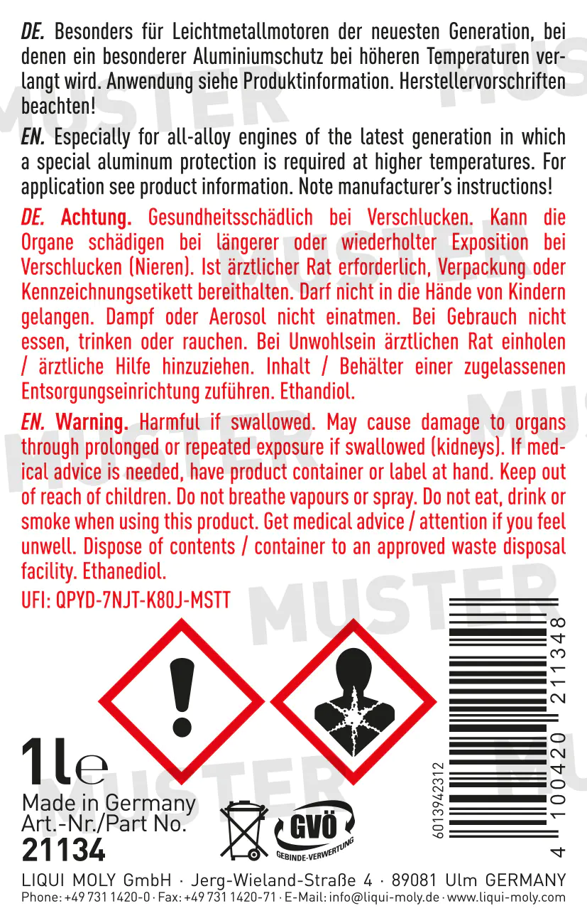 Liqui Moly Kühlerfrostschutz KFS 12++ 1 L