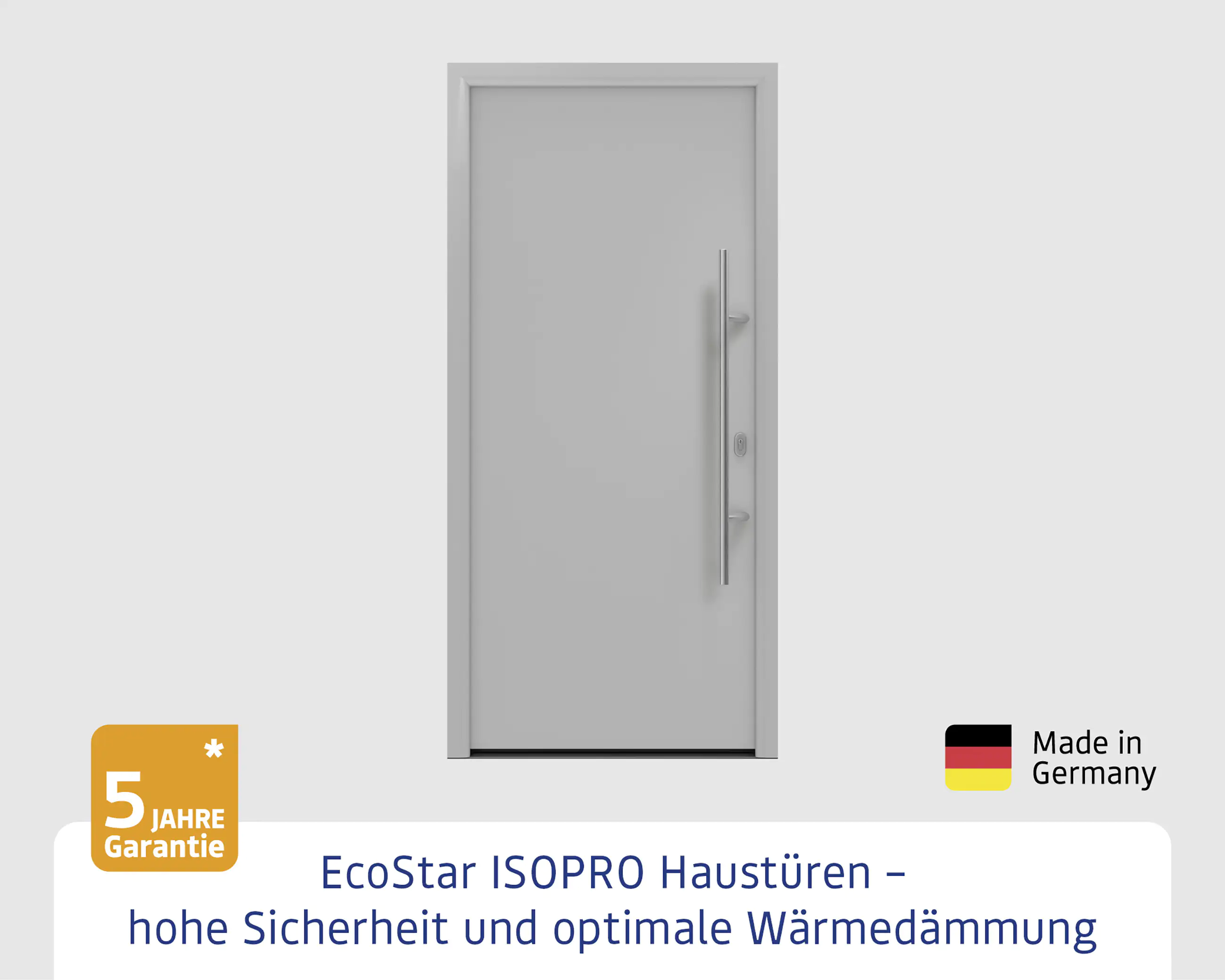 EcoStar Haustür ISOPRO IP 010 weißaluminium 110 x 210 cm EcoStar Haustür ISOPRO IP 010 weißaluminium 110 x 210 cm