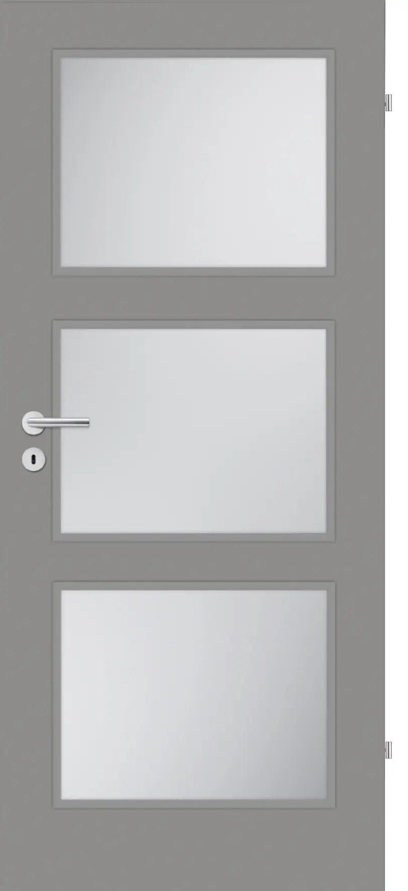 Borne Türblatt Lusso 03 Lack edelgrau mit Lichtausschnitt HM Röhrenspan