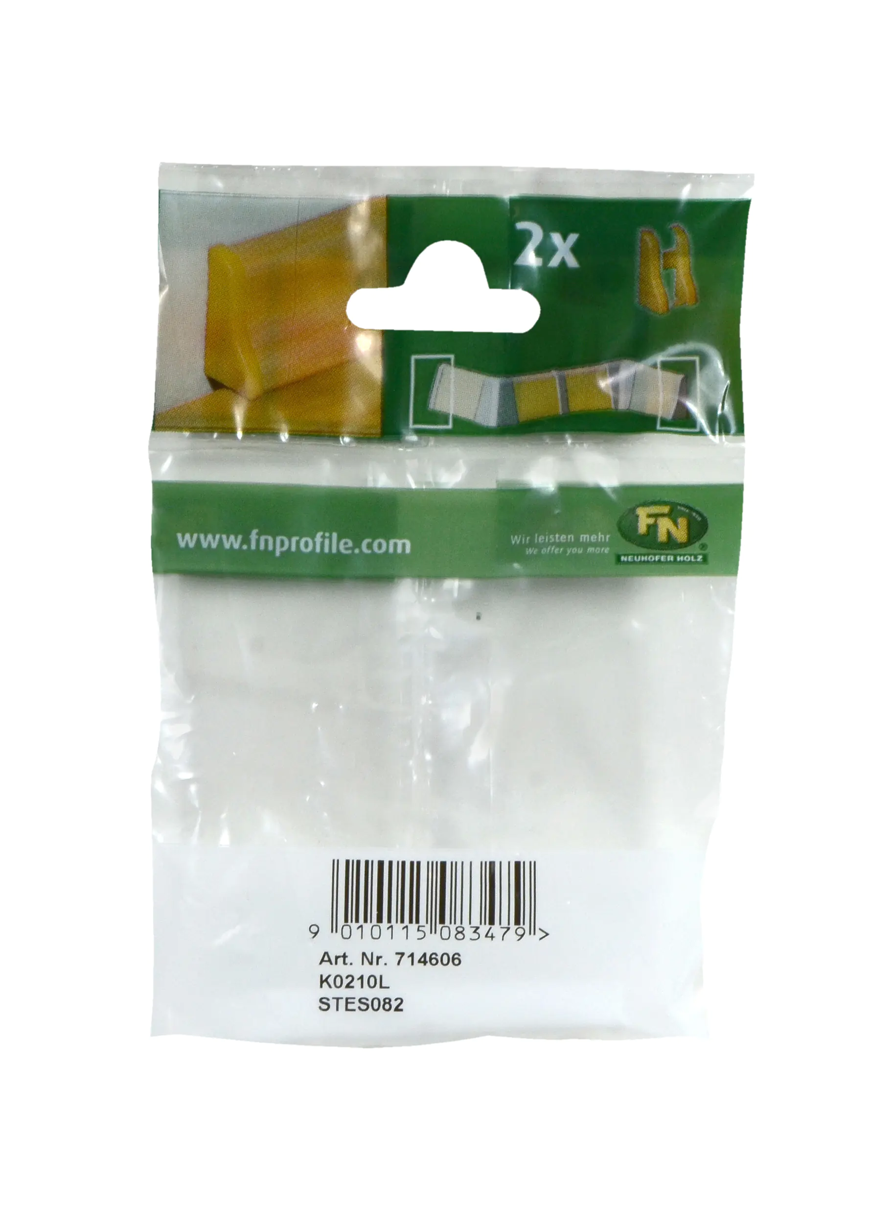 Neuhofer Endstücke für Fußleiste 6 x 1 x 2 cm weiß