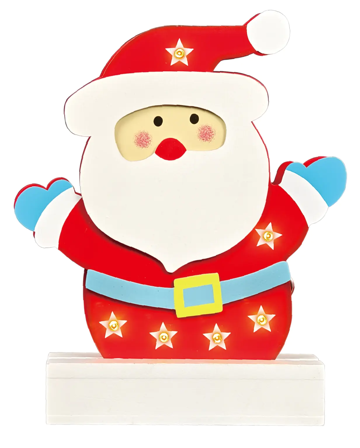 TrendLine Weihnachtsmann Holz 19 x 5,5 x 23 cm weiß+rot