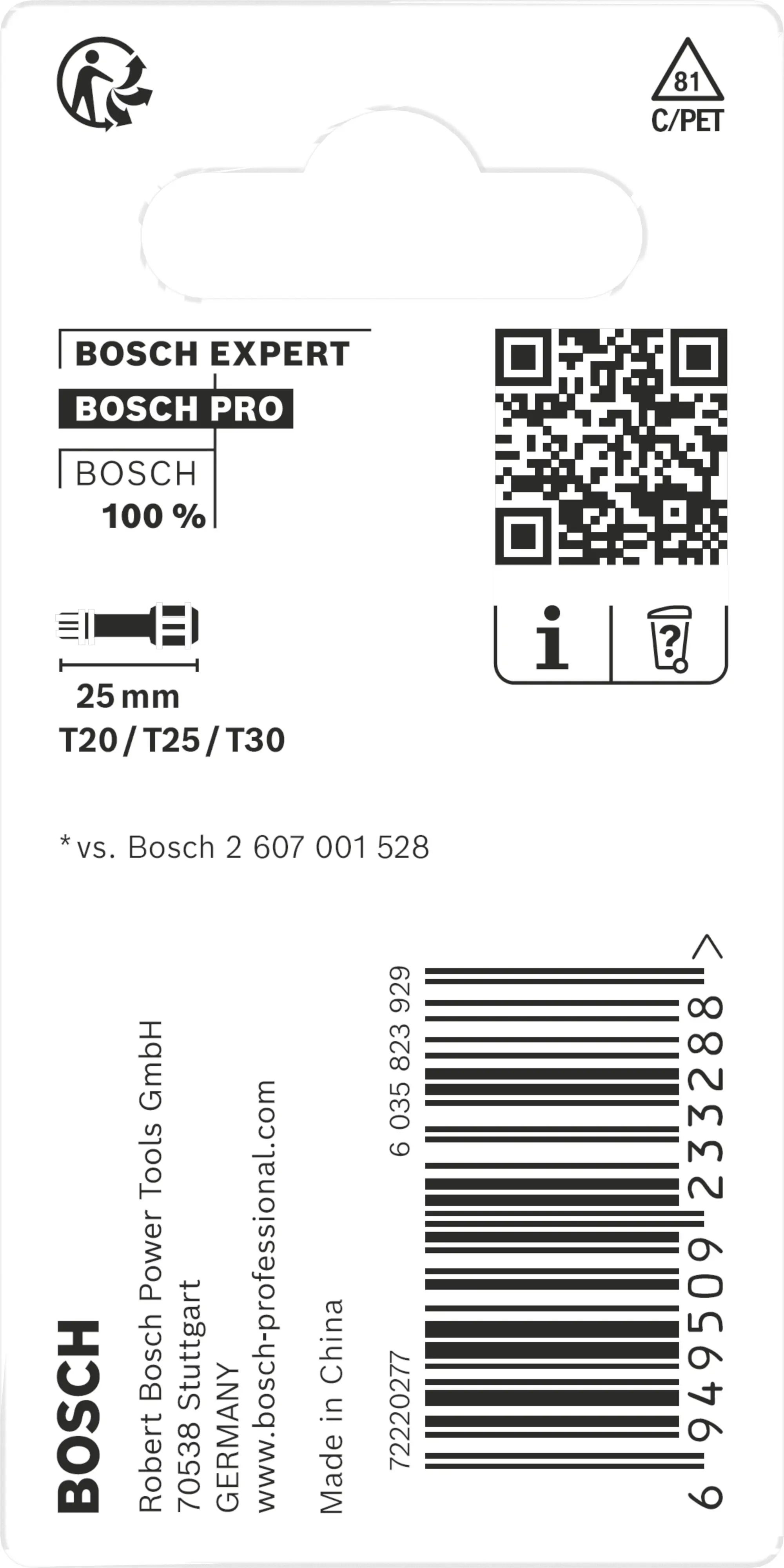 Bosch PRO Impact Bit Set TX 3-teilig