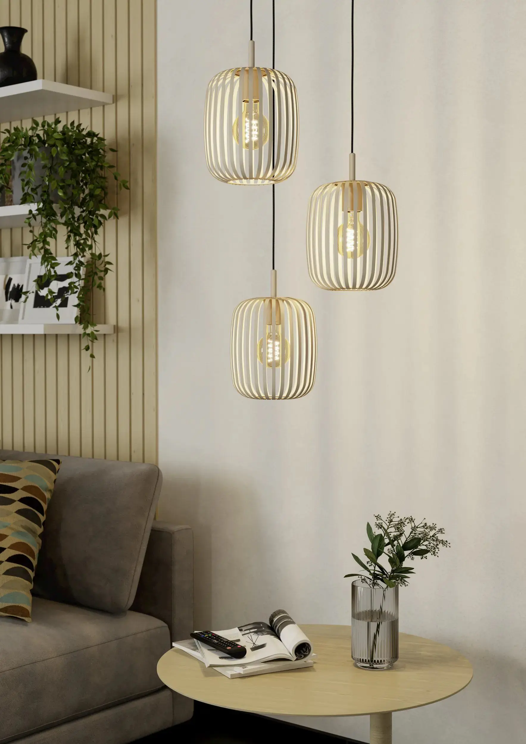 Eglo Hängeleuchte Romazzina sand rund 46 x 110 cm