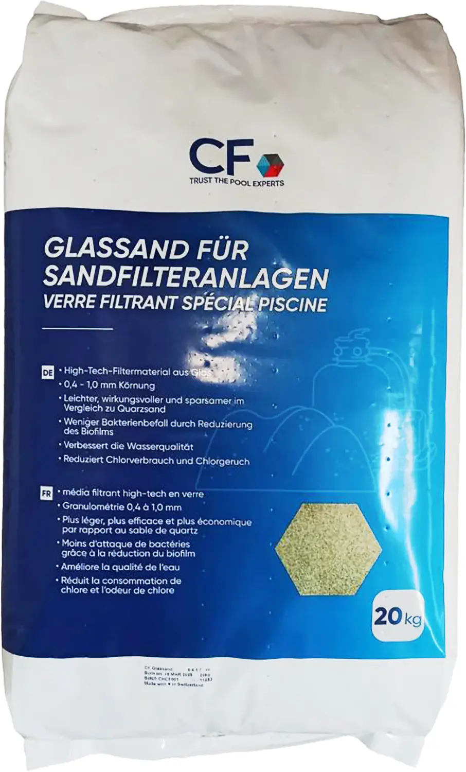 CF Group Glassand, grün, 20 kg, 0,5-1,00mm