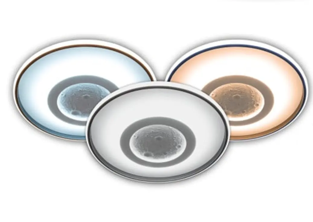 Light & More LED Deckenleuchte mit Mondstruktur Ø 50 cm