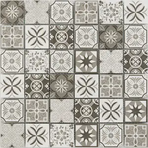 Mosaikfliese Glas Cottage 30 x 30 cm grau-beige Steingröße: ca. 4,8 x 4,8 cm