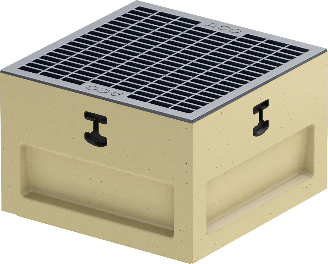 ACO Self Punktablauf Standardpoint Polymerbeton 25 x 25 x 21 cm