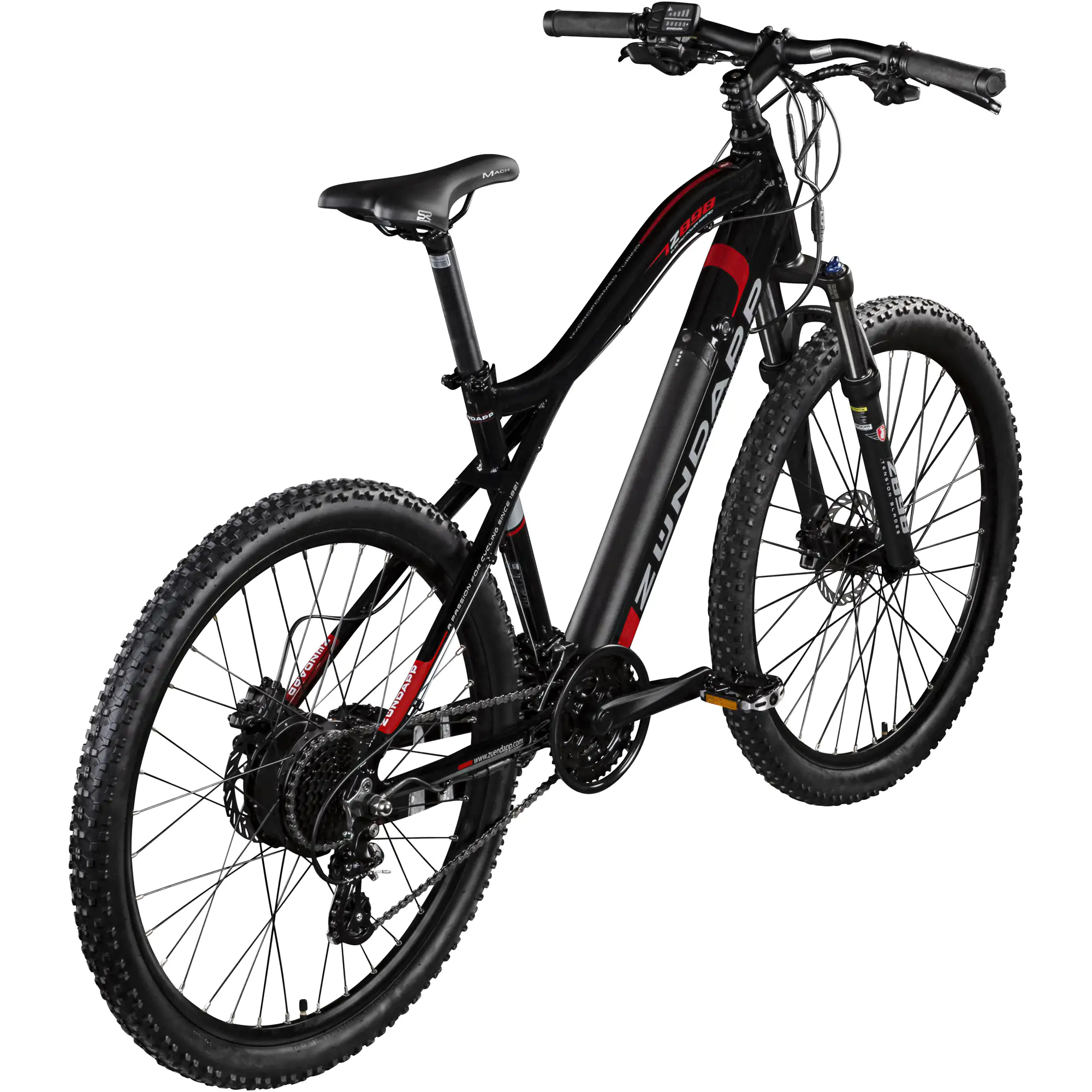Zündapp E-Bike MTB Z898 27,5 Zoll RH 48cm 10-Gang Deore, 540 Wh schwarz rot