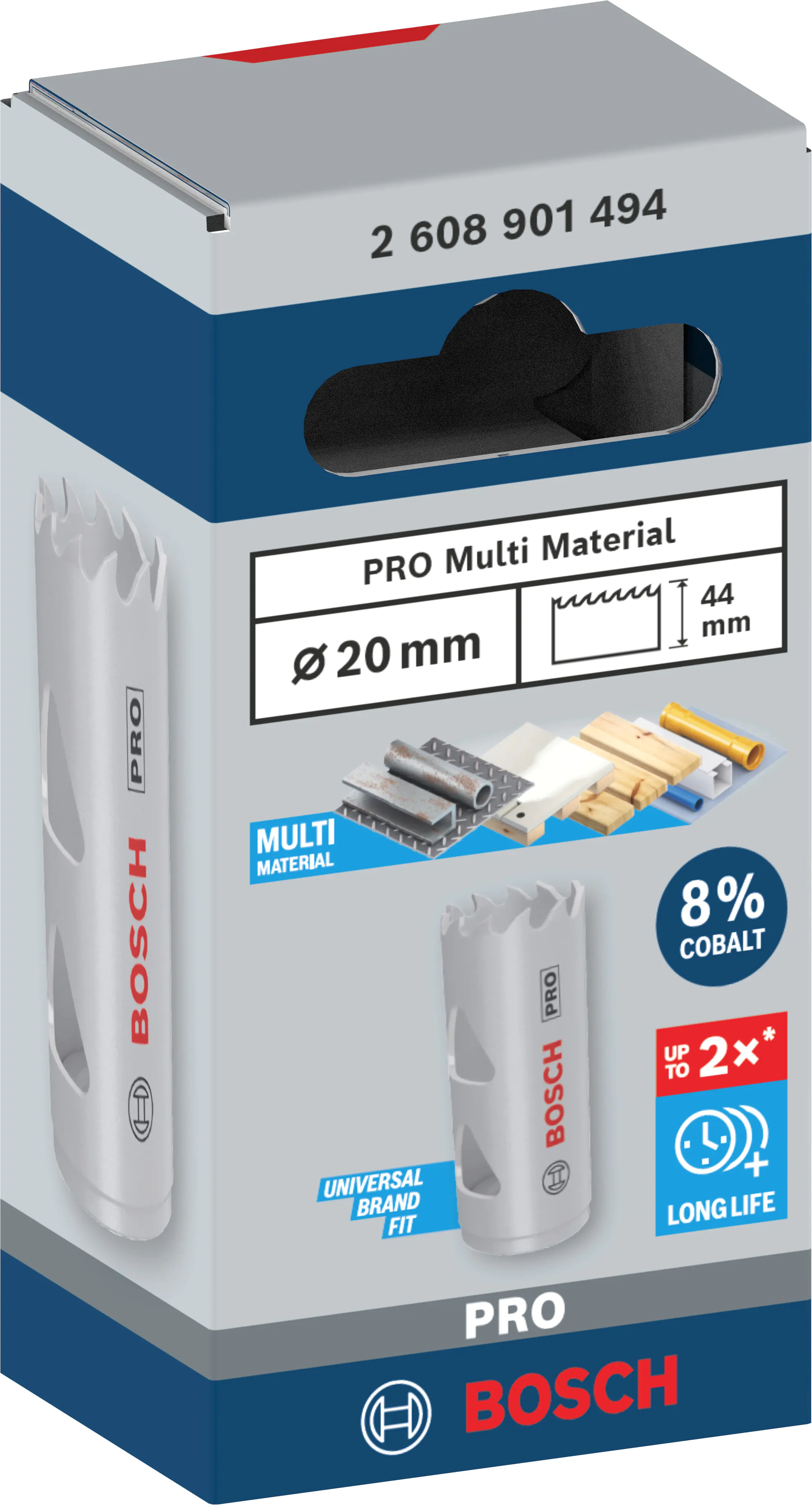 Bosch PRO Multi Material Lochsäge 20 mm mit Gewinde