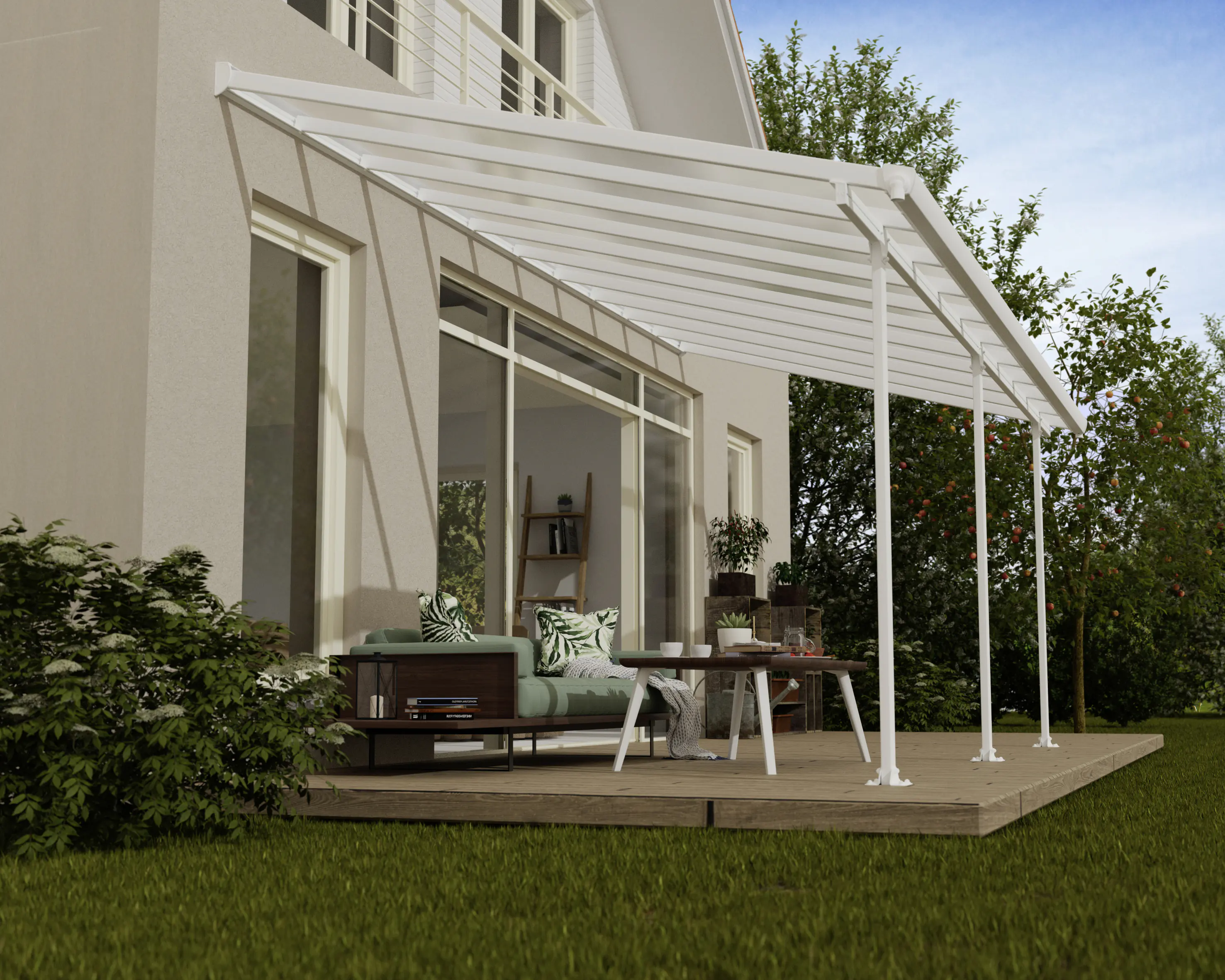 Canopia Terrassendach 610 x 300 cm weiß