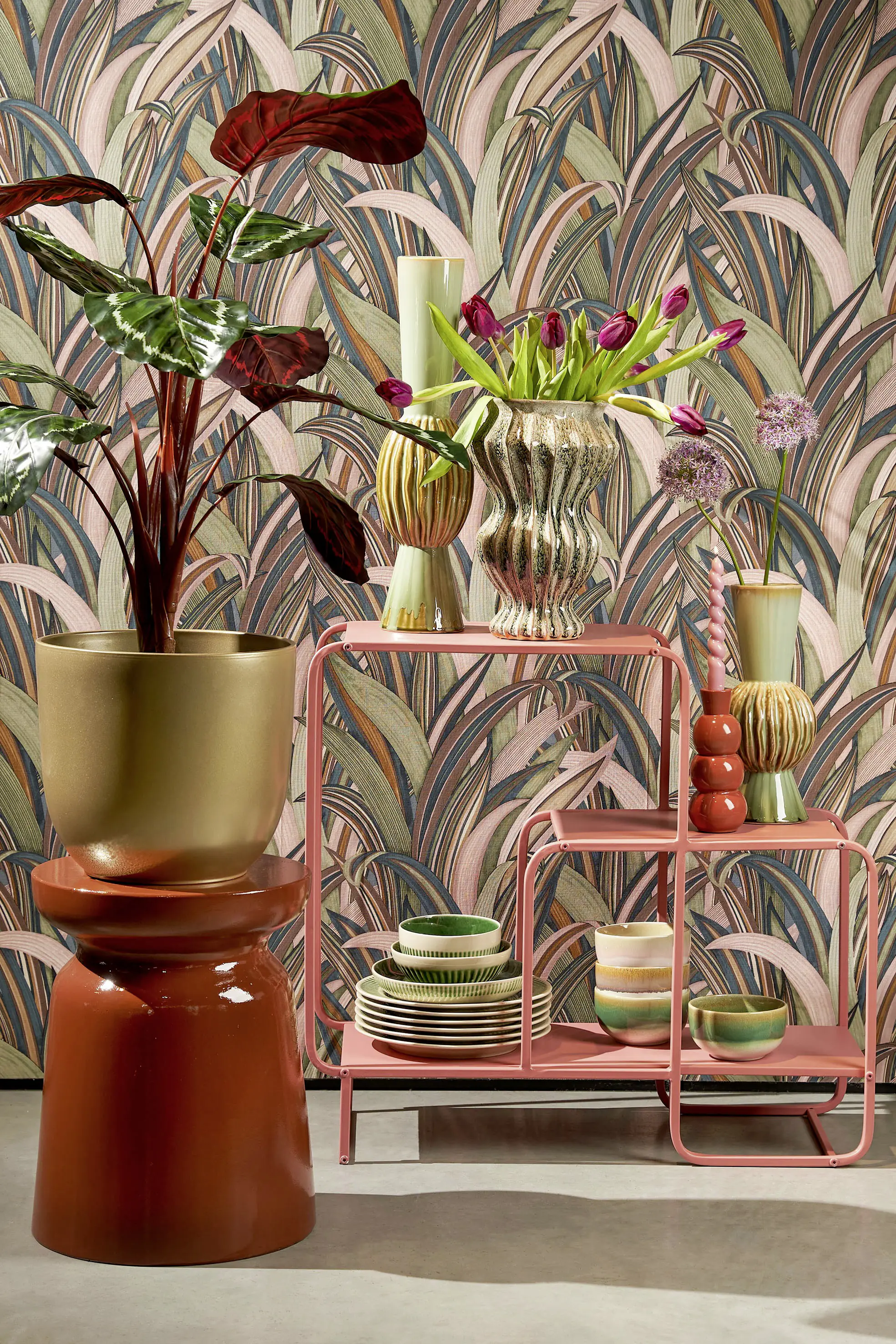 Mica Vase Pippa grün Keramik Ø 21 x 32 cm