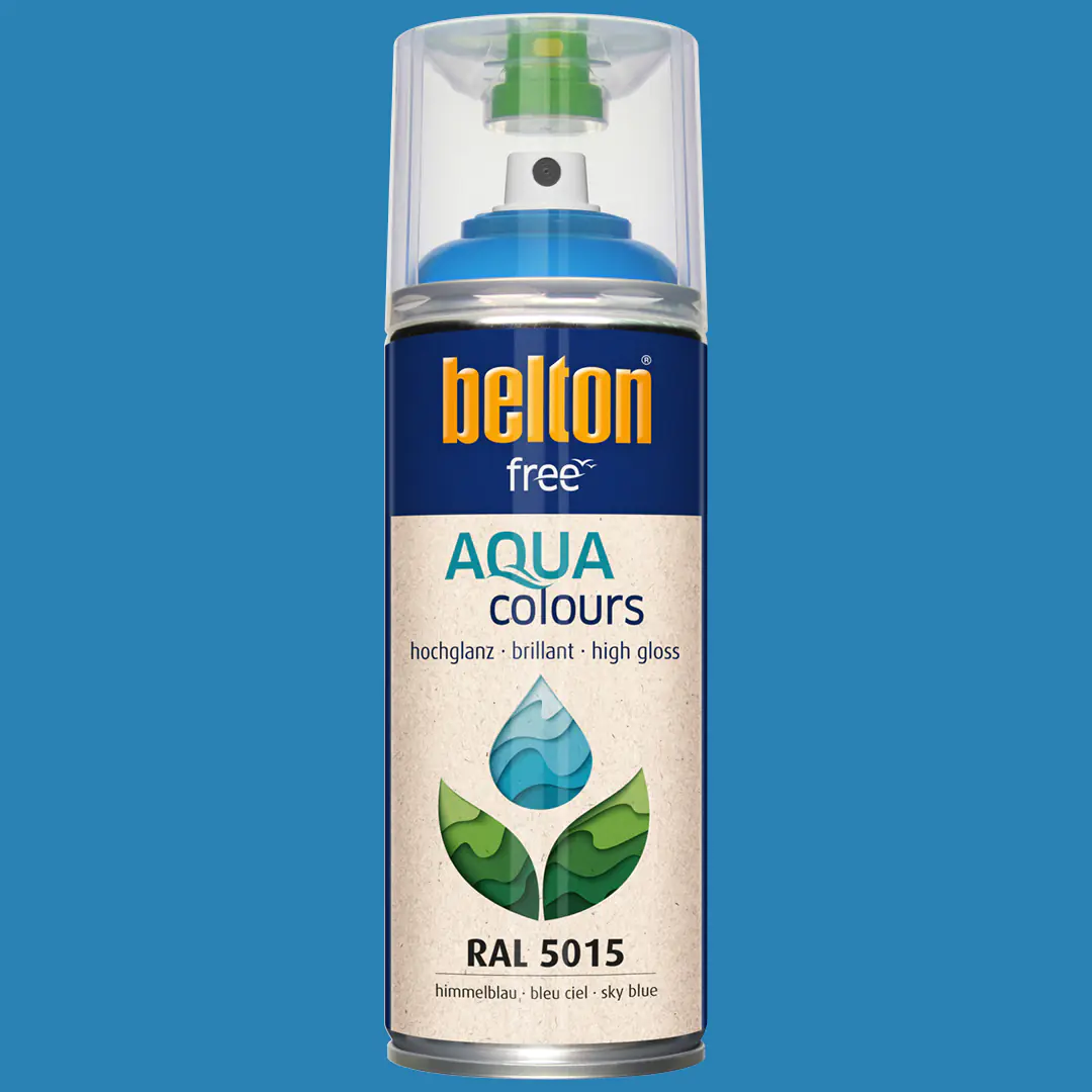 belton free Lackspray AQUAcolours 400 ml himmelblau hochglanz