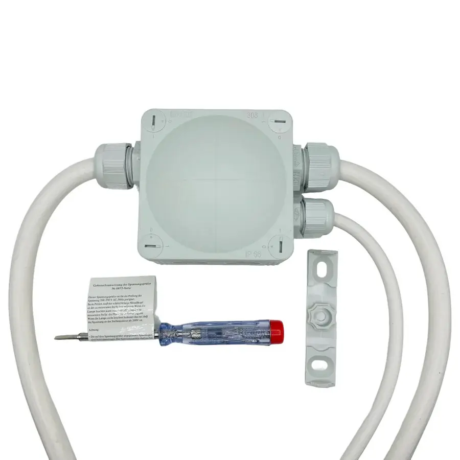 Küchenanschlussbox-Set Splitter-Box inkl. Phasenprüfer 