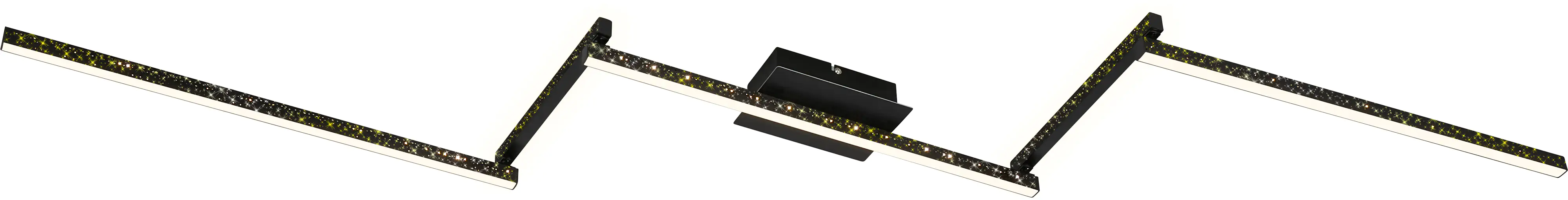 Briloner LED Deckenleuchte 227 cm, schwarz, Glitzereffekt