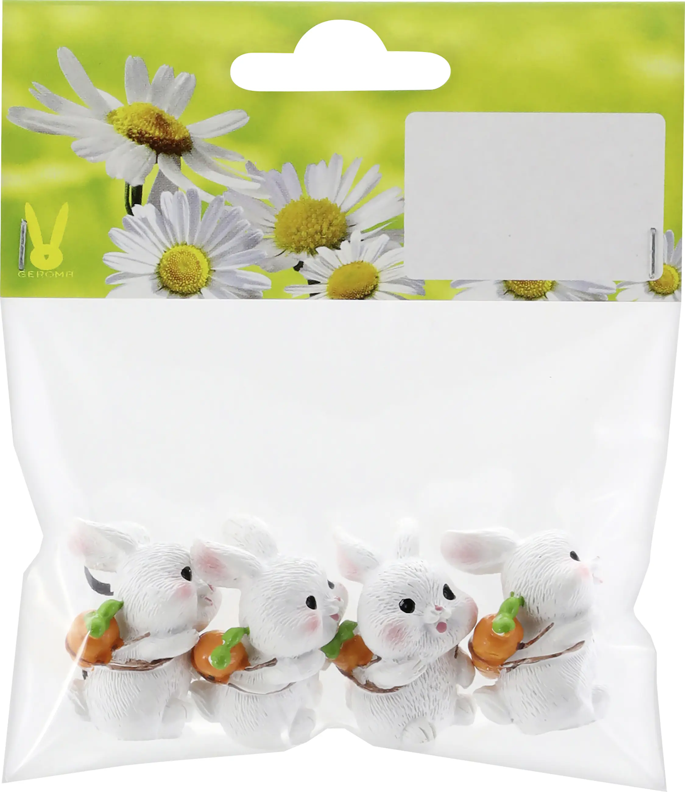 Osterdeko Hase Polyresin 1,7 x 2,9 cm weiß