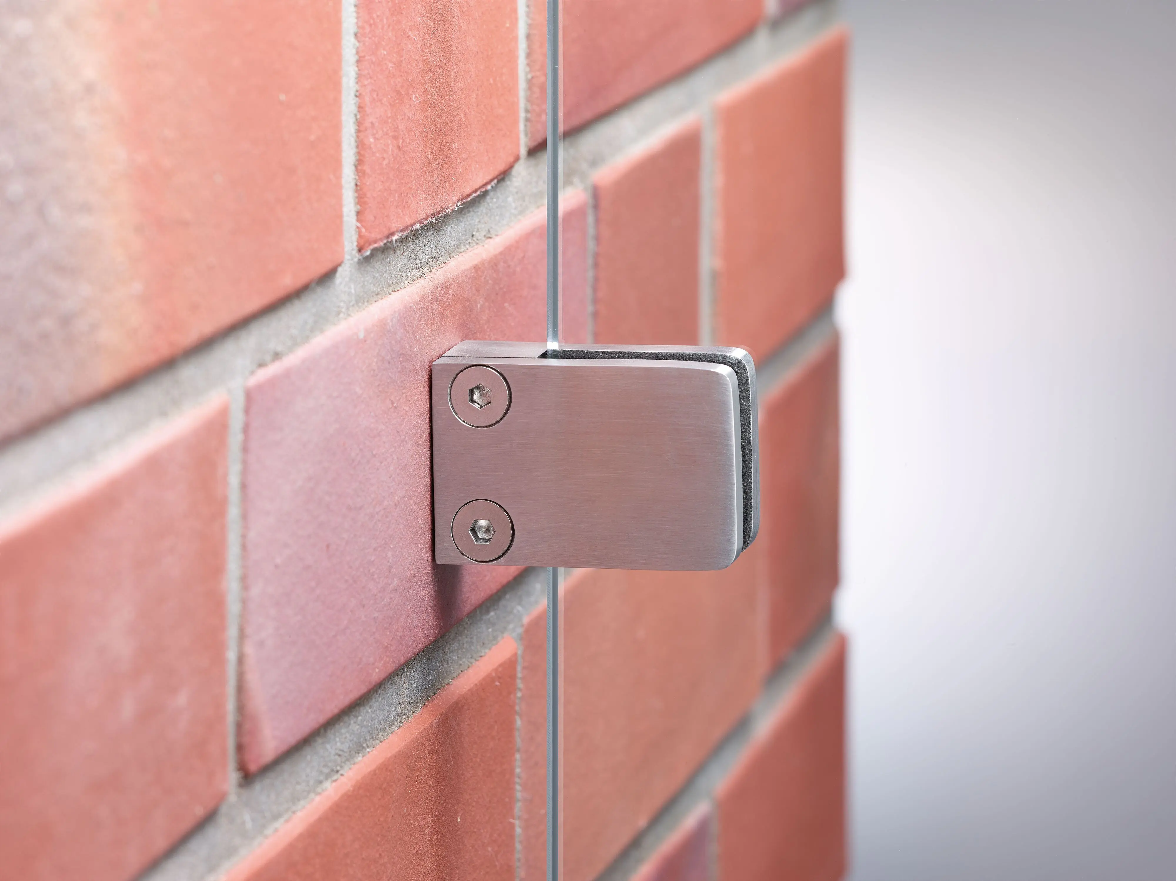 Ambiente Klemmbacken-Set für Glas Schiebetür Outdoor Wandmontage links 2 Stück