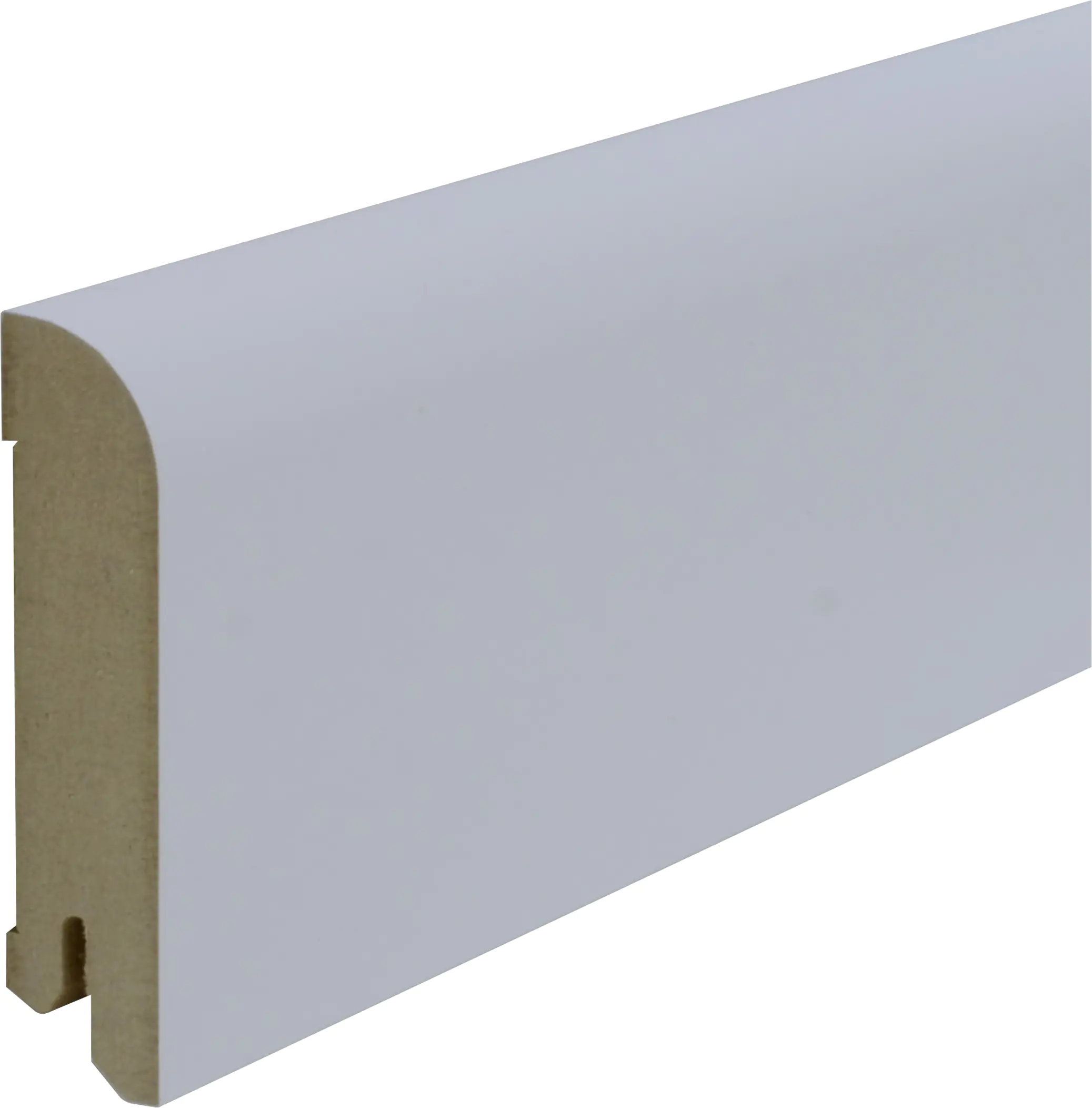 B.S. Bauprogramm Clip-Sockelleiste 250 cm 80 x 18 mm Blütenweiß