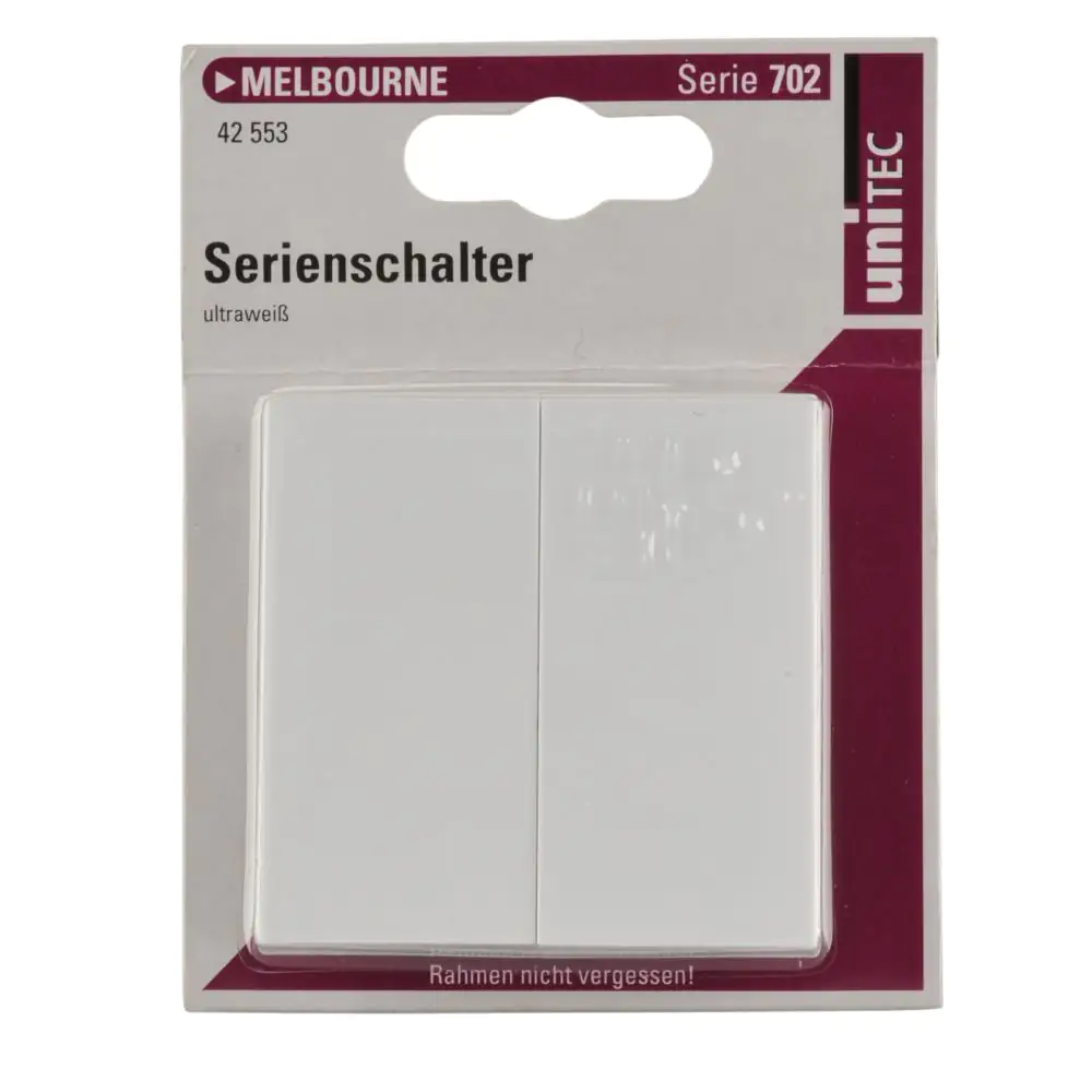 Unitec Serienschalter mit Wippe ultraweiß, Serie Melbourne
