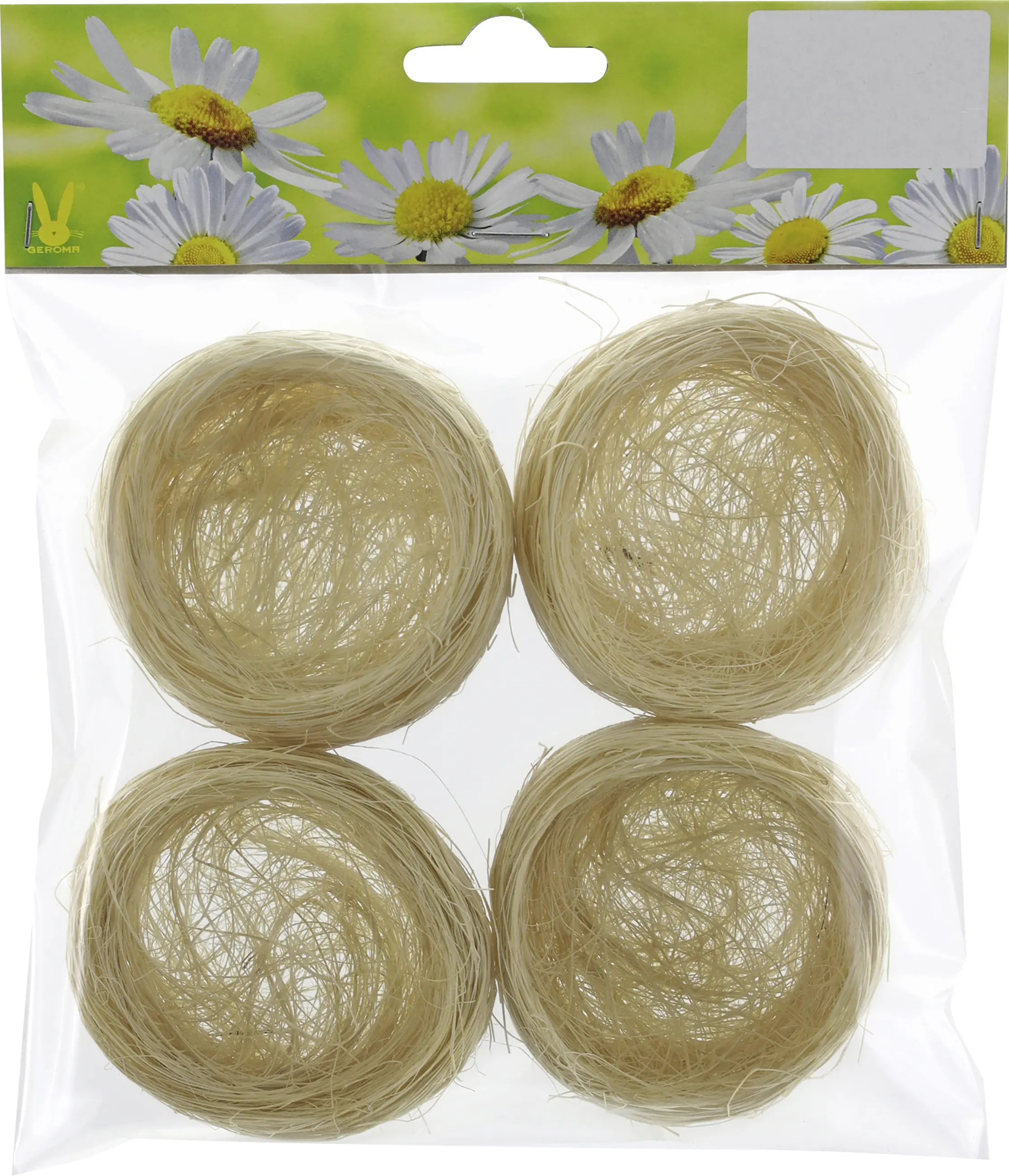 Osterdeko Nester Dekowolle 6 cm beige - 4 Stück