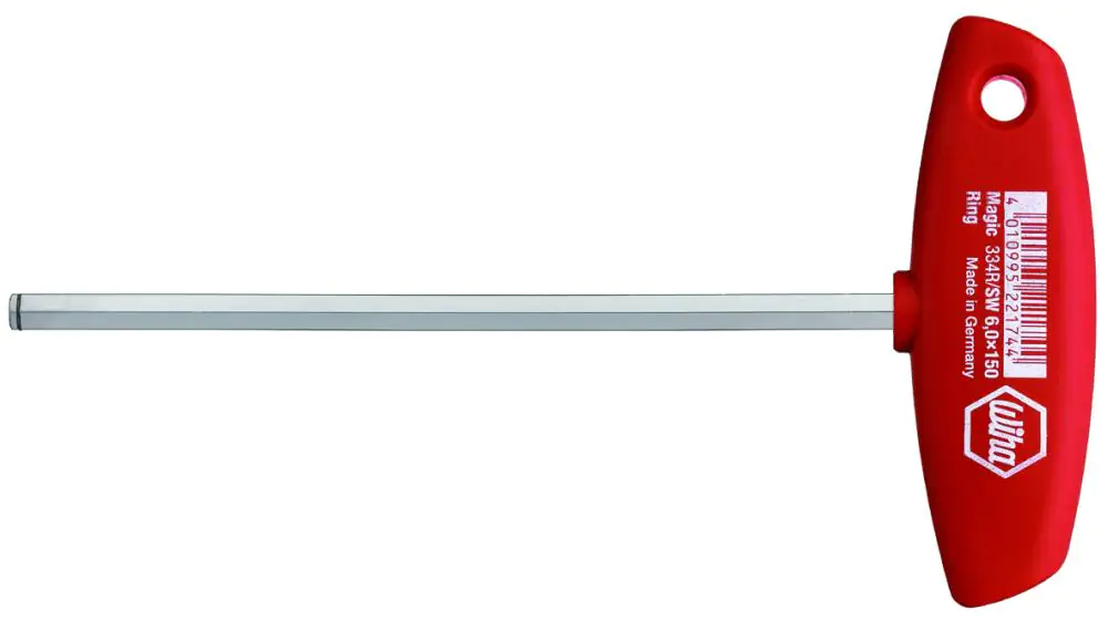 Wiha Quergriff-Stiftschlüssel Sechskant 6 x 150 mm Chrom-Vanadium-Stahl