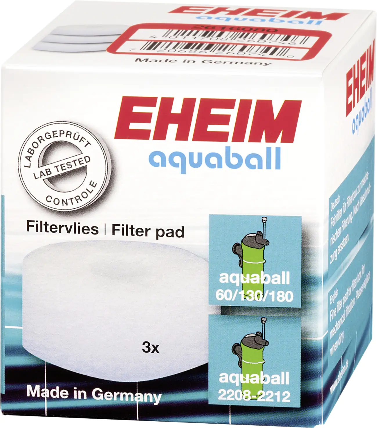 Eheim Filtervlies für Aquaball 60/130/180 und Aquaball 2208-2212 - 3 Stück Eheim Filtervlies für Aquaball 60/130/180 und Aquaball 2208-2212 - 3 Stück