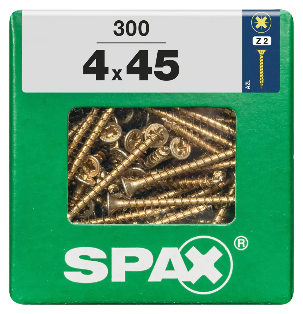 Spax Universalschrauben 4.0 x 45 mm PZ 2 - 300 Stk.