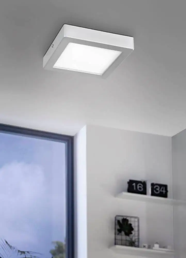 Eglo LED Deckenleuchte Idun silber 17 x 17 cm neutralweiß