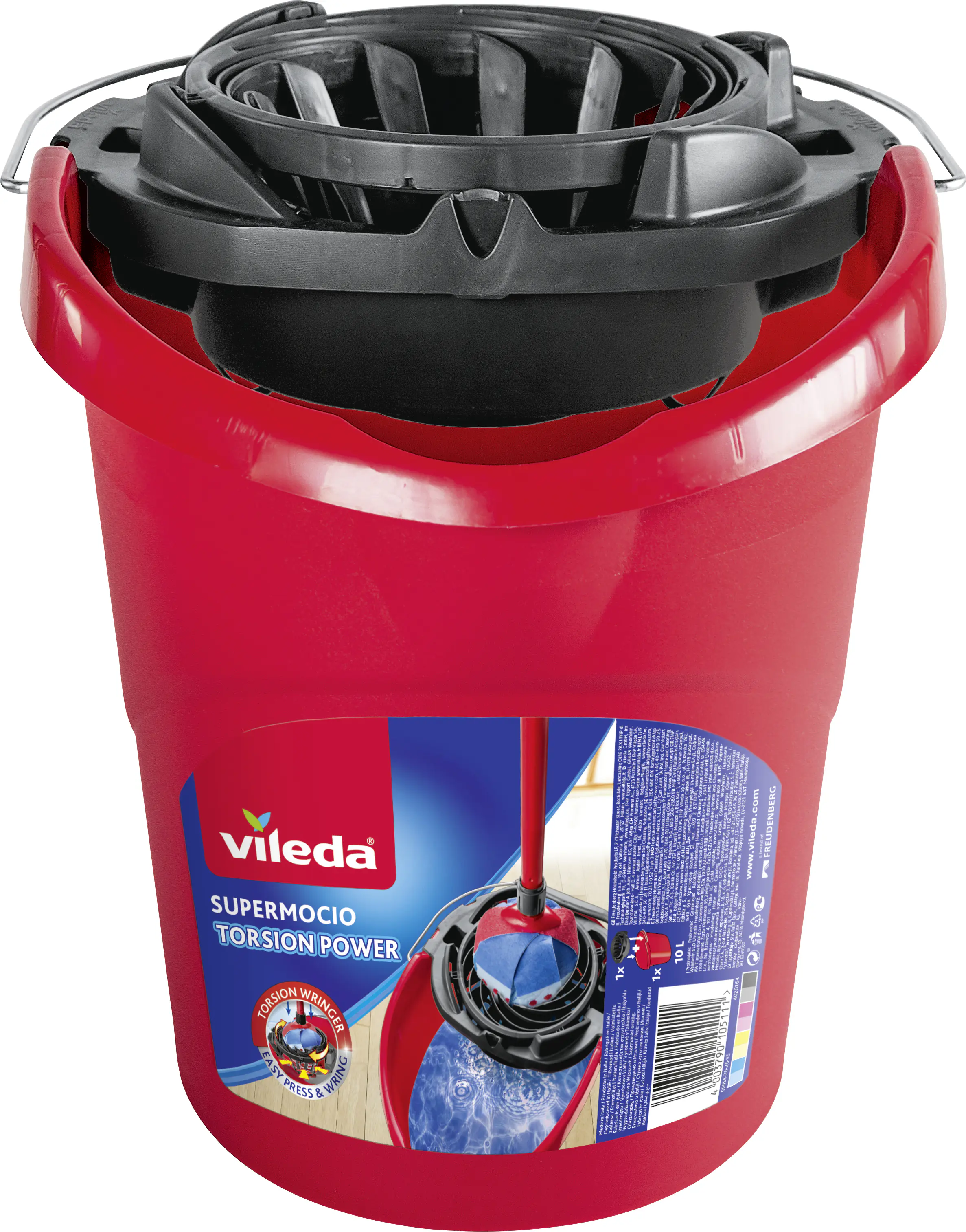 Vileda Wischmopeimer für Supermocio mit PowerPress 10 L