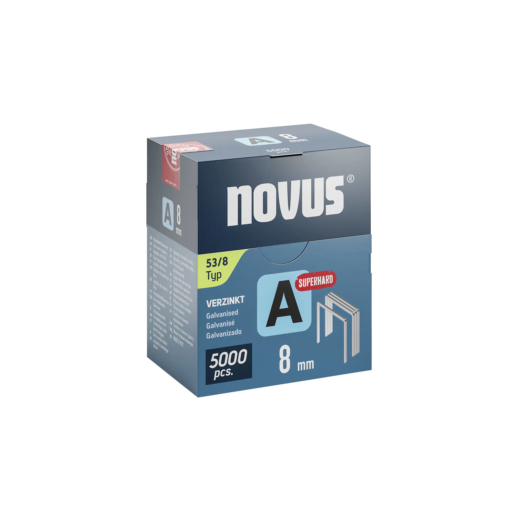 Novus Tackerklammer Typ 53 8 mm 5000 Stück Feindrahtklammern