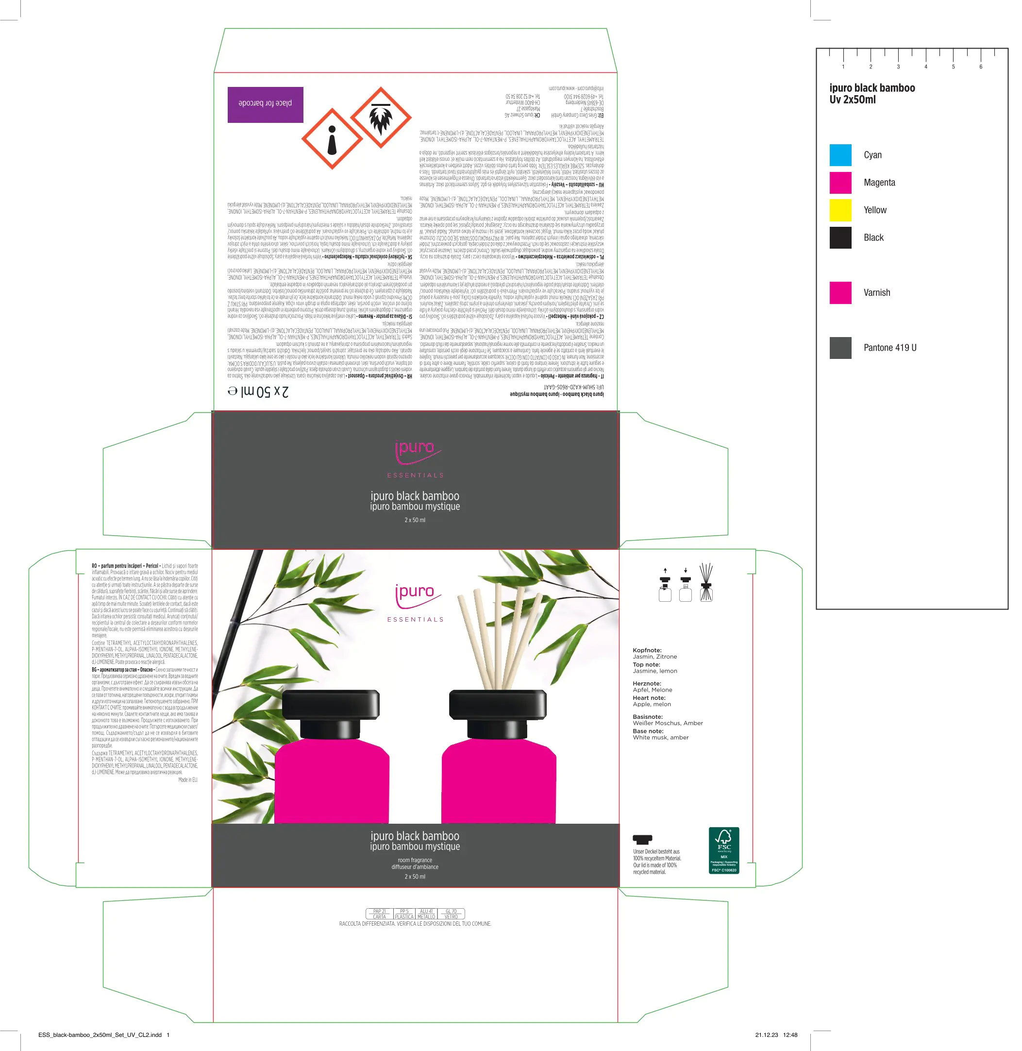 ipuro ESSENTIALS Raumduft Set Black Bamboo 2 x 50 ml ipuro ESSENTIALS Raumduft Set Black Bamboo 2 x 50 ml