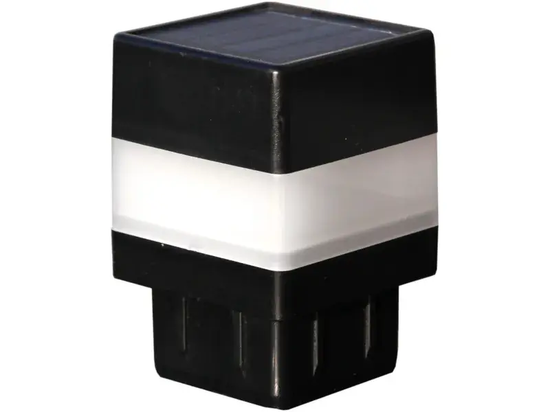Floraworld Pfostenkappen LED-Solar für 4 x 4 cm Pfosten anthrazit - 2 Stück