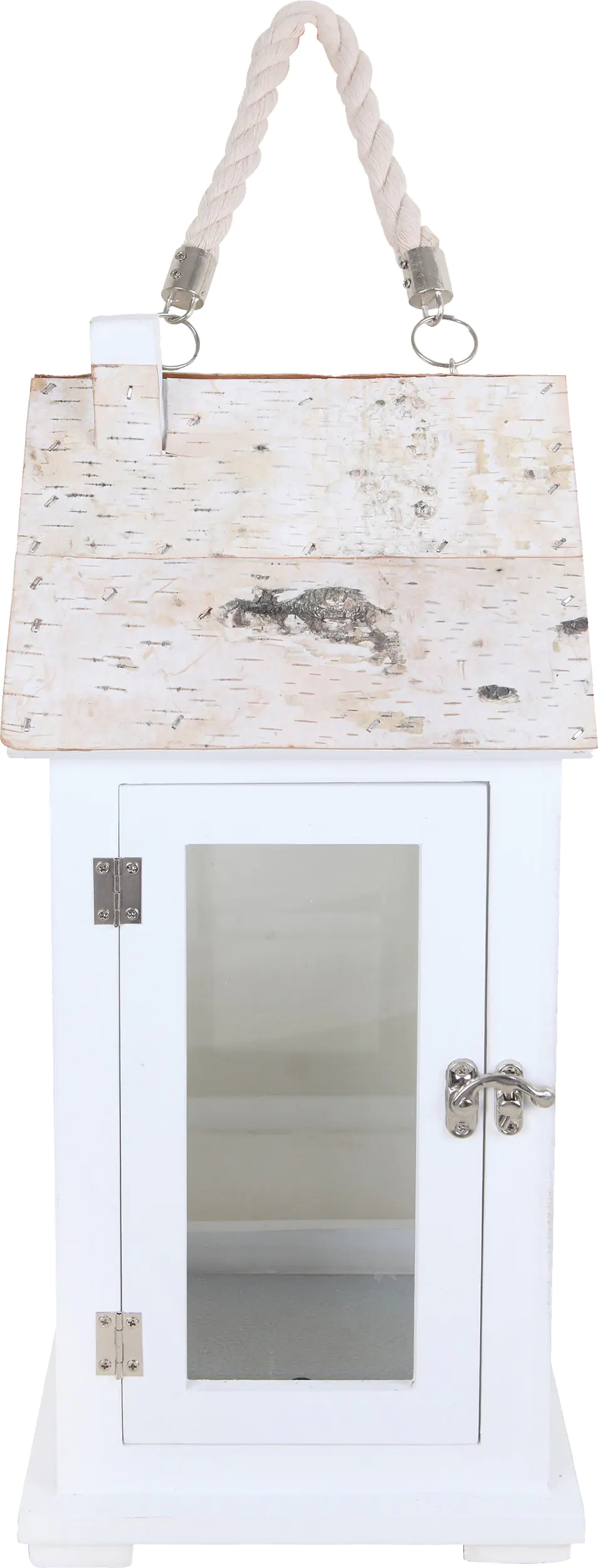 TrendLine Deko Holzlaterne 16 x 16 x 41 cm weiß 