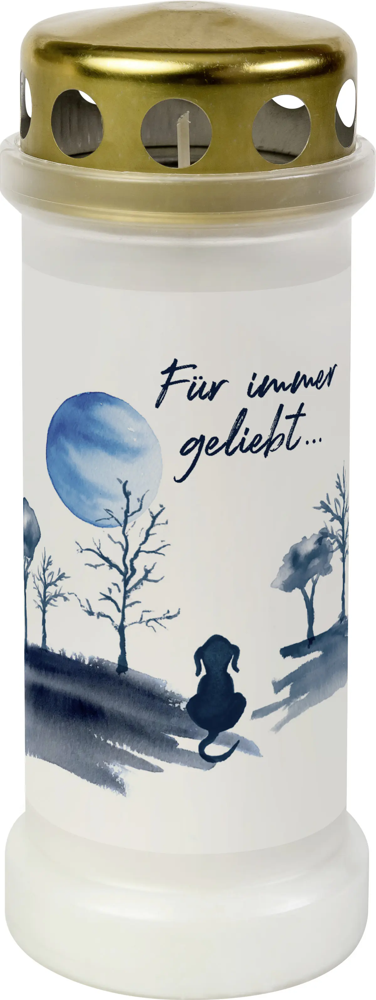 Bolsius Dauerbrenner Nr. 6 Hund weiß, Höhe: 17,3 cm