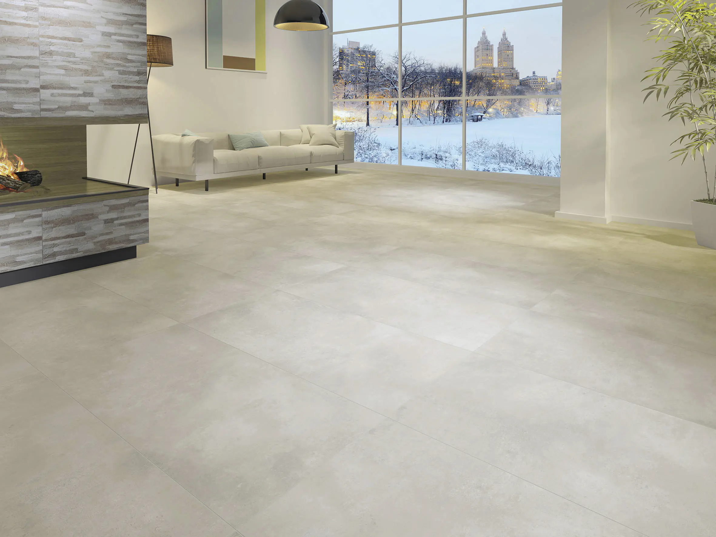 Bodenfliese Feinsteinzeug Vision Bone 60 x 120 cm