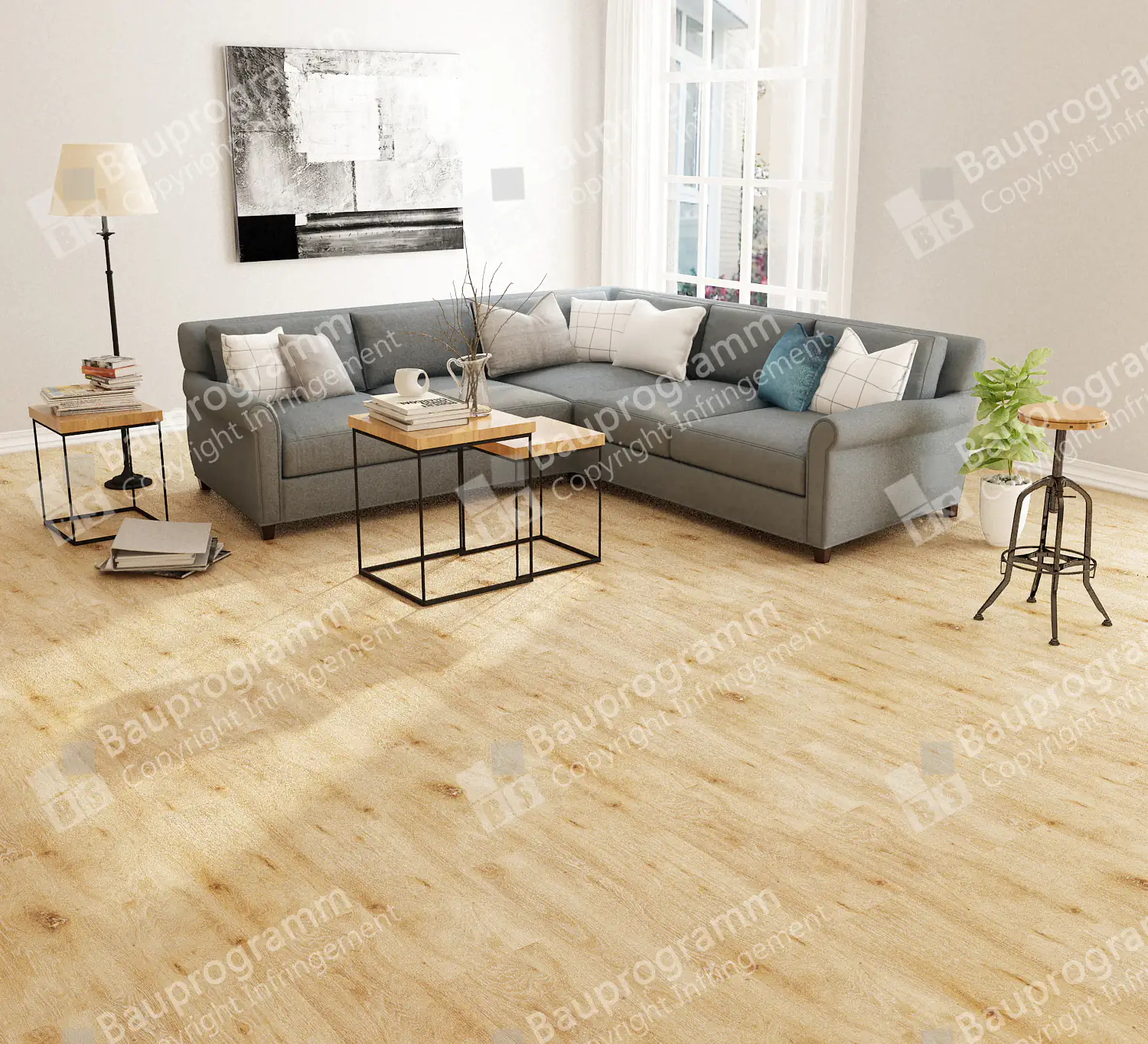 B.S. Bauprogramm Designboden Classic Oak Landhausdiele 122 x 23 cm 4 mm