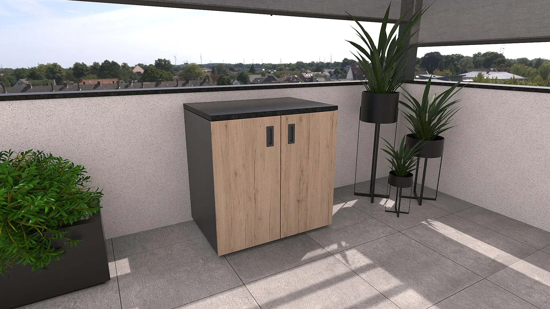 Bellano Living Element für Outdoorküchen inkl. 2 Türen eiche granit Bellano Living Element für Outdoorküchen inkl. 2 Türen eiche granit