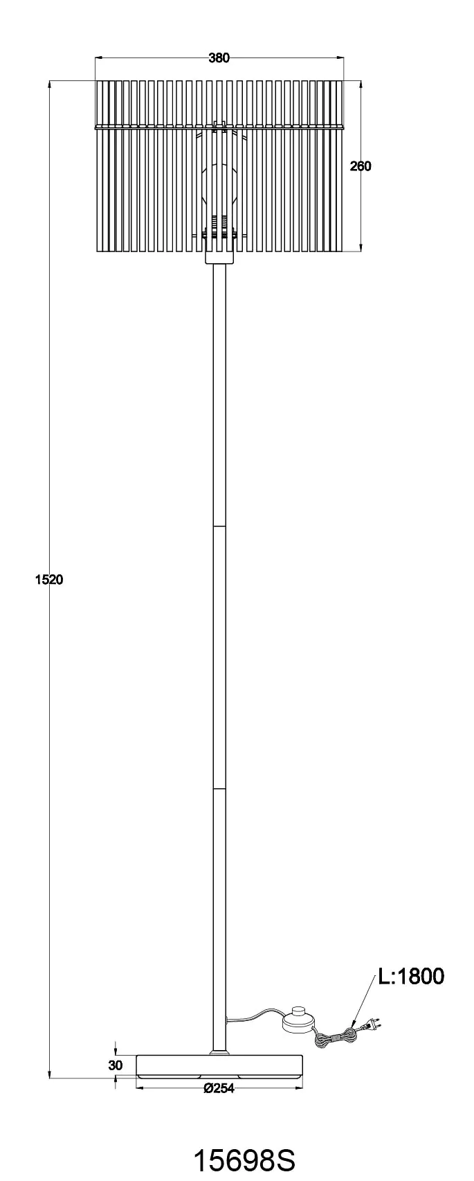 Globo Stehleuchte Gorley schwarz chrom 152 x 38 cm E27 Globo Stehleuchte Gorley schwarz chrom 152 x 38 cm E27