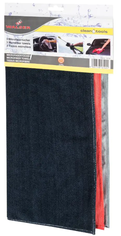 Walser Mikrofasertuch Set, 3 Stück PKW-Poliertücher, Auto-Putztuch 40x40 cm Walser Mikrofasertuch Set, 3 Stück PKW-Poliertücher, Auto-Putztuch 40x40 cm