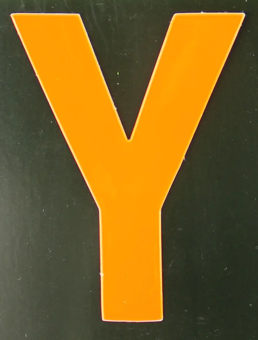 4004947548645 Conacord Reflektierender Klebebuchstabe Y orange "Y"