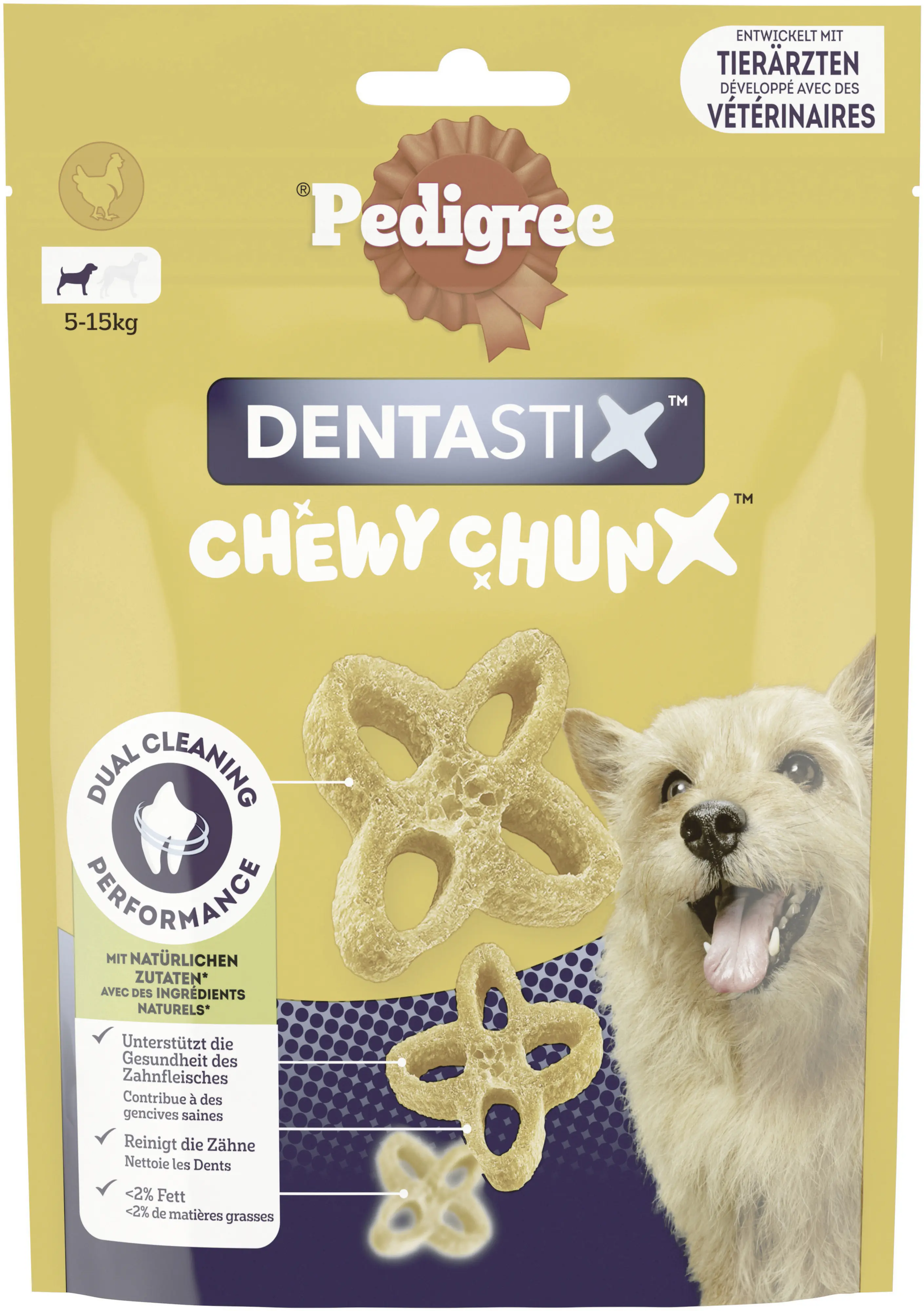 Pedigree Hundesnack Dentastix Chewy Chunx Mini mit Huhn 68 g