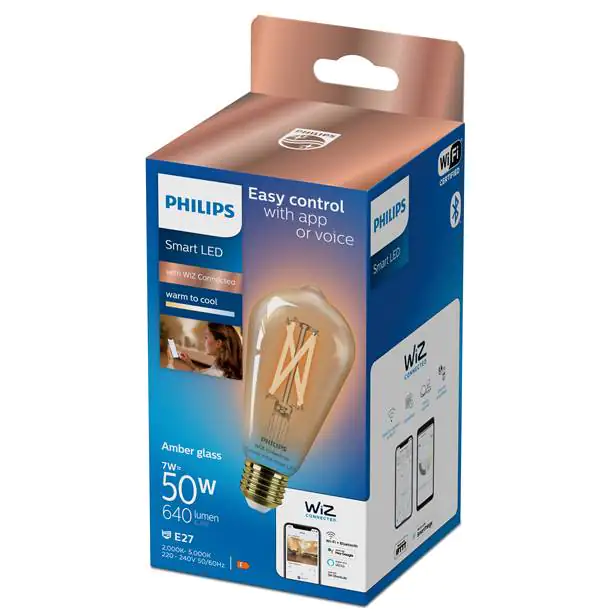 Philips Smart LED Leuchtmittel Tunable White Amber ST64 E27 Edisonform 7 W Philips Smart LED Leuchtmittel Tunable White Amber ST64 E27 Edisonform 7 W