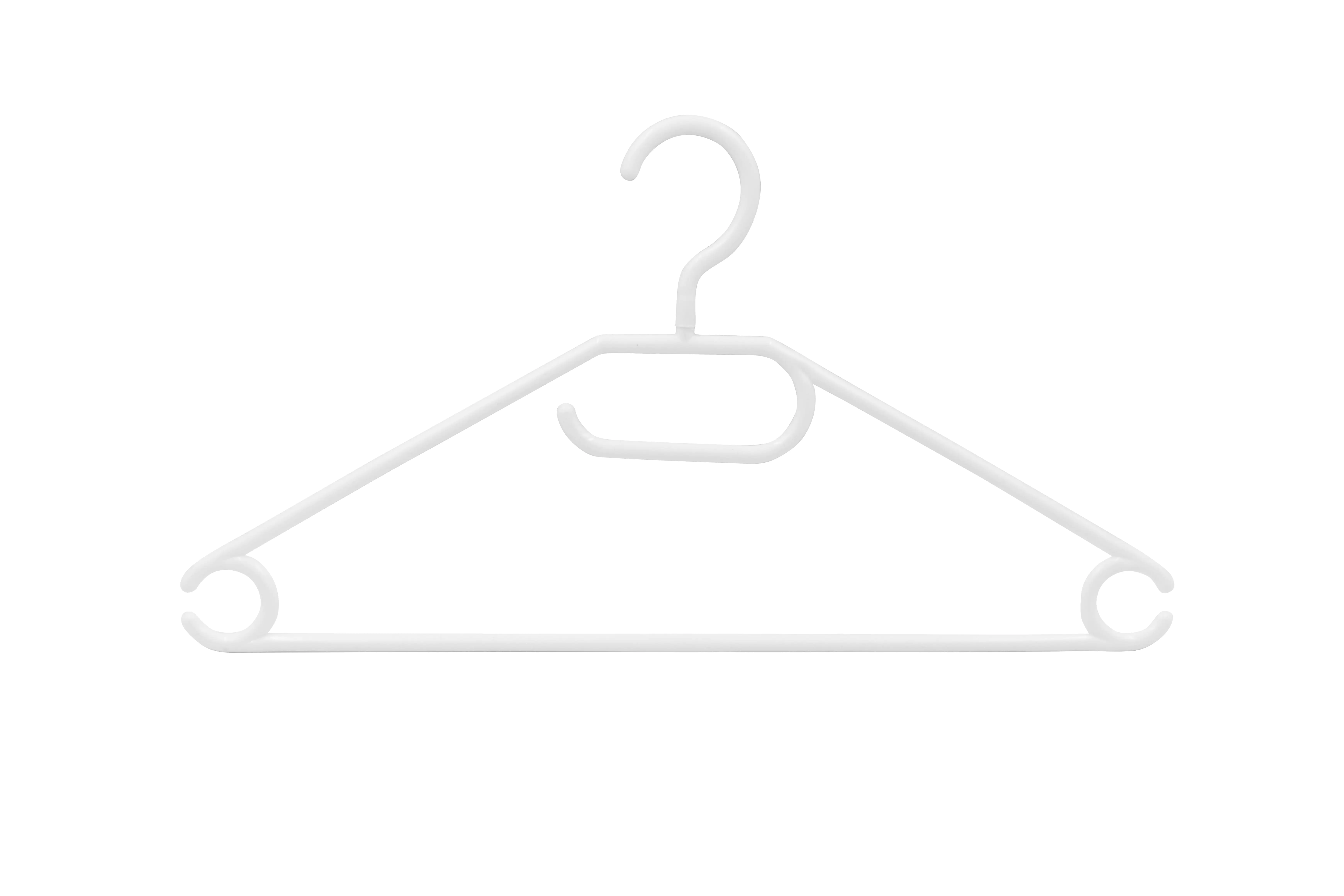 TrendLine Kleiderbügel mit Steg 5 Stück weiß