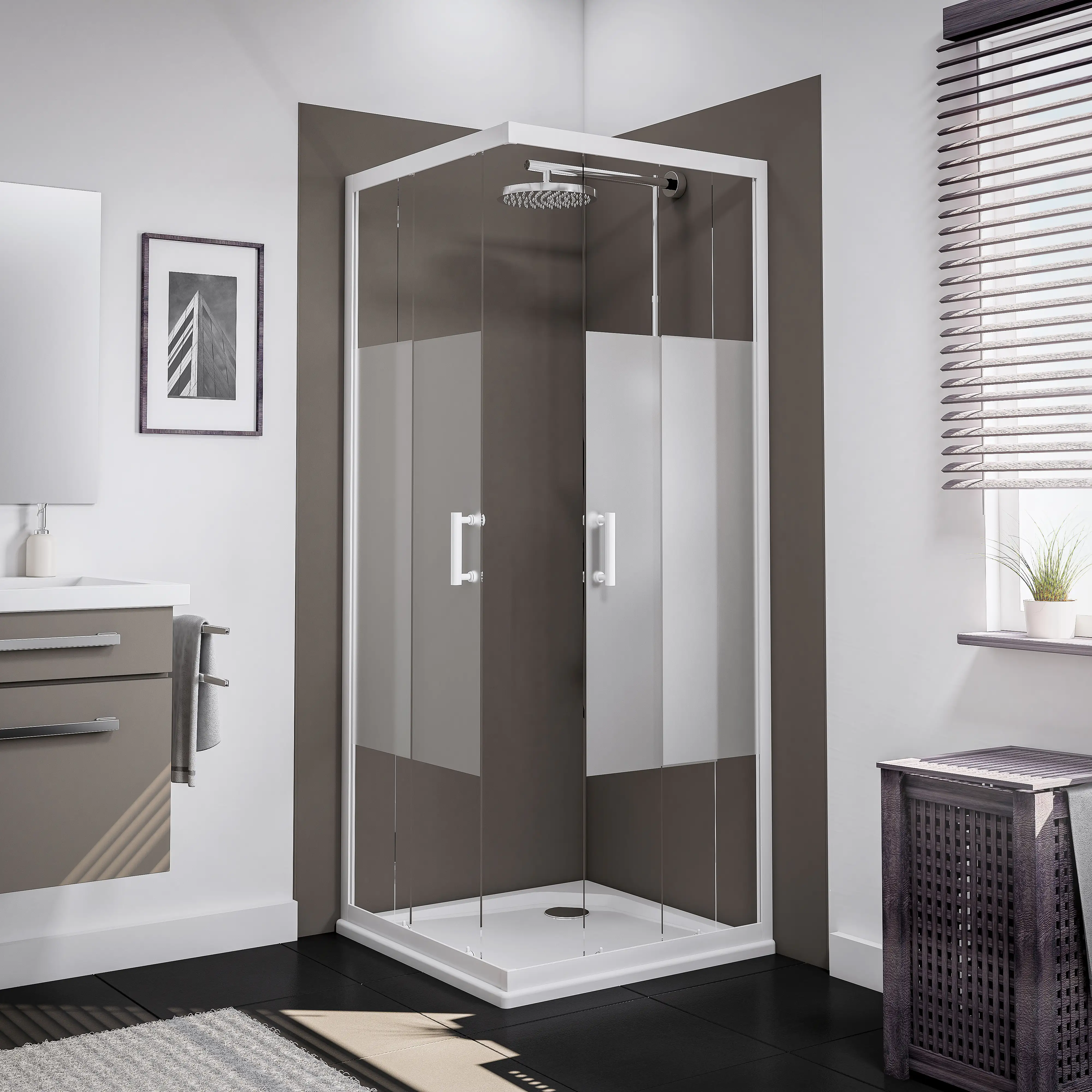 4060991050404 Schulte Eckeinstieg 80 x 80 x 190 cm Sunny